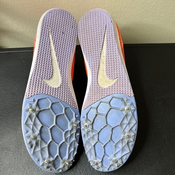 🌹 NIKE Zoom Rival D 10 Track Spikes US Women's Sz 7.5 Bright Mango Running - Picture 4 of 16